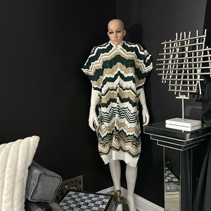 Double layer missoni poncho